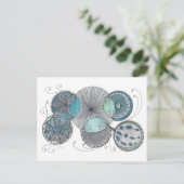 Circle Doodle Postkarte (Stehend Vorderseite)