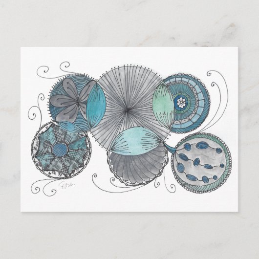 Circle Doodle Postkarte (Vorderseite)