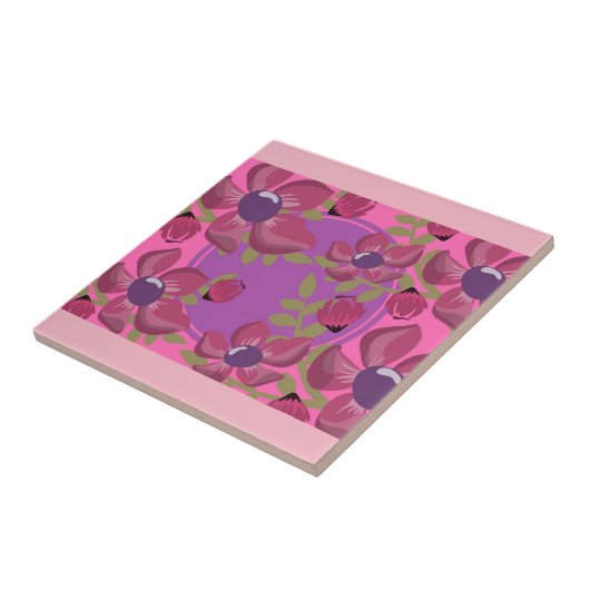 Circle Dot Florah Tile Design Fliese (Seite)