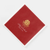 Circle Double glücklichiness Blume chinesische Hoc Serviette (Ecke)