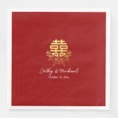 Circle Double glücklichiness Blume chinesische Hoc Serviette (Vorderseite)