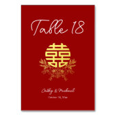 Circle Double glücklichiness Blume chinesische Hoc Tischnummer (Rückseite)