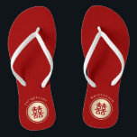 Circle Double Happiness Chinese Wedding Flip Flops Badesandalen<br><div class="desc">Mit Fett*fa*tin entworfen. Einfach mit eigenen Texten,  Fotos oder Bildern anpassen. Für individuelle Anfragen wenden Sie sich bitte direkt an fat*fa*tin. Es gelten benutzerdefinierte Gebühren. www.zazzle.com/fat_fa_tin www.zazzle.com/color_therapy www.zazzle.com/fatfatin_blue_knot www.zazzle.com/fatfatin_red_knot www.zazzle.com/fatfatin_mini_me www.zazzle.com/fatfatin_box www.zazzle.com/fatfatin_design www.zazzle.com/fatfatin_ink</div>