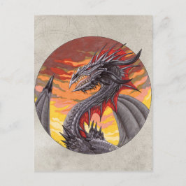 Circle Dragon - Eisen Postkarte