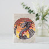 Circle Dragon - Eisen Postkarte (Stehend Vorderseite)