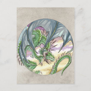 Circle Dragon - Green Postkarte