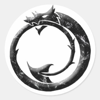 Circle Dragon Runder Aufkleber