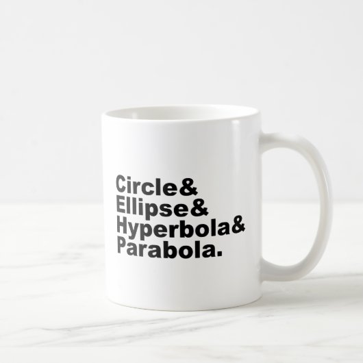 Circle Ellipse Hyperbola Parabola | Conic Sections Kaffeetasse (Rechts)
