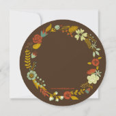 Circle Fall Wreath Design - Brautparty einladen Einladung (Rückseite)