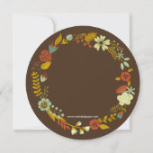 Circle Fall Wreath Design - Couple's Shower Invite Einladung (Rückseite)