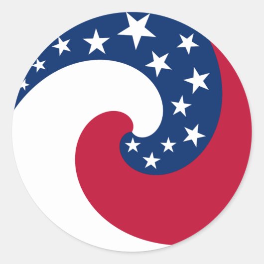 Circle Flag Aufkleber (Vorderseite)