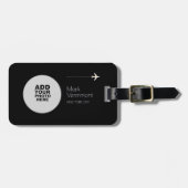 Circle Foto Black Gepäckanhänger (Vorderseite horizontal)