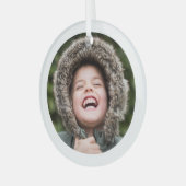 Circle Foto Keepake Ornament Aus Glas (Vorderseite links)