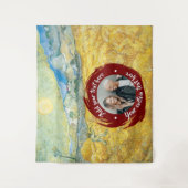 Circle Foto/Logo & Benutzerdefinierter Text | Voll Wandteppich (Vorderseite)