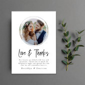 Circle Foto Minimalistisch Dankeskarte