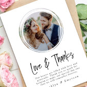 Circle Foto Minimalistisch Dankeskarte