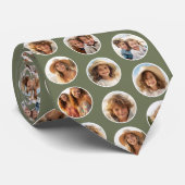 Circle Foto Muster - 12 Bilder - Salbei grün Krawatte (Gerollt)