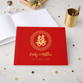 Circle Frame Chinesische Hochzeitsteezeremonie Gästebuch