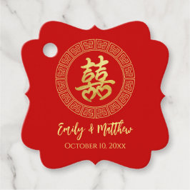 Circle Frame doppeltes Glück Chinesische Hochzeit Geschenkanhänger