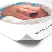 Circle Frame Paint Splotch Foto New Baby Poster (Ecke)