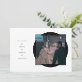 Circle Frame Save the Date Karte (Stehend Vorderseite)