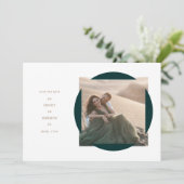 Circle Frame Save the Date Karte (Stehend Vorderseite)