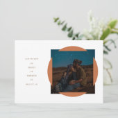 Circle Frame Save the Date Karte (Stehend Vorderseite)