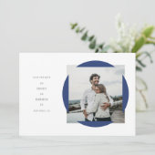 Circle Frame Save the Date Karte (Stehend Vorderseite)