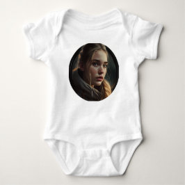 Circle girl baby strampler