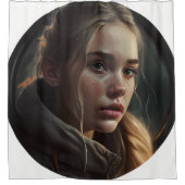 Circle girl duschvorhang (Vorderseite)