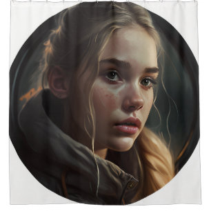 Circle girl duschvorhang