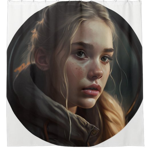 Circle girl duschvorhang (Vorderseite)