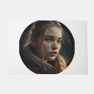 Circle girl fußmatte