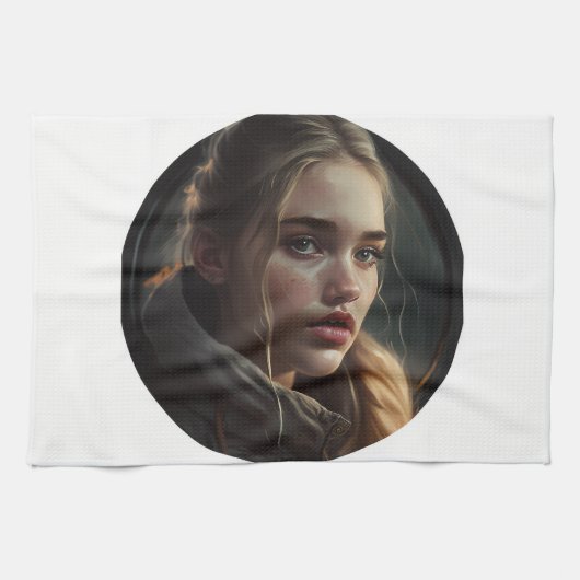Circle girl geschirrtuch (Horizontal)