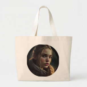 Circle girl jumbo stoffbeutel