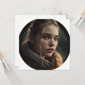 Circle girl karte (Vorderseite/Rückseite Beispiel)