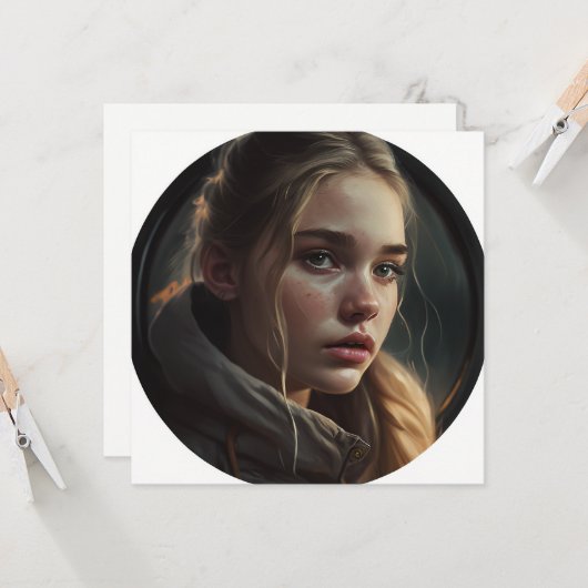 Circle girl karte (Vorderseite/Rückseite Beispiel)