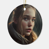 Circle girl keramik ornament (Links)