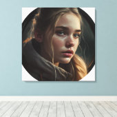 Circle girl leinwanddruck (Insitu (Holzboden))