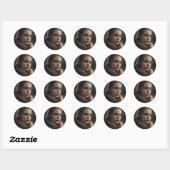 Circle girl runder aufkleber (Blatt)