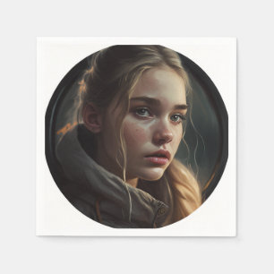 Circle girl serviette