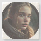 Circle girl steinuntersetzer (Vorderseite)