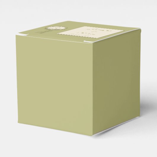 Circle Green and Creme Monogram Fevor Box Geschenkschachtel (Vorderseite)
