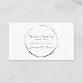 Circle Green Frame Essential Oils Blume Visitenkarte (Vorderseite)