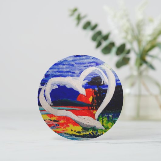 Circle Greeting Card Feiertagskarte (Stehend Vorderseite)