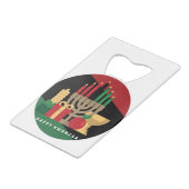 circle Happy Kwanzaa Geldbeutel Flaschenöffner (Rückseite Schrägansicht)