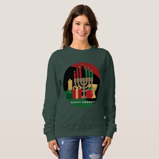 circle Happy Kwanzaa Sweatshirt (Vorne ganz)