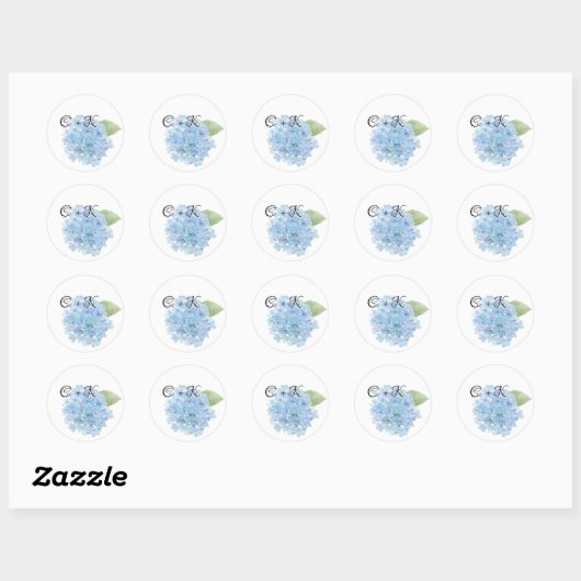 Circle Hydrangea Sticker (Blatt)
