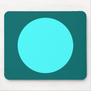 Circle - Ice Blue und Moss Green Mousepad
