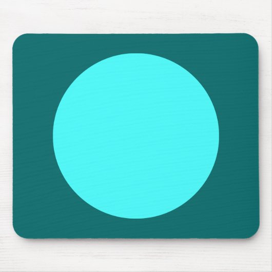 Circle - Ice Blue und Moss Green Mousepad (Vorne)